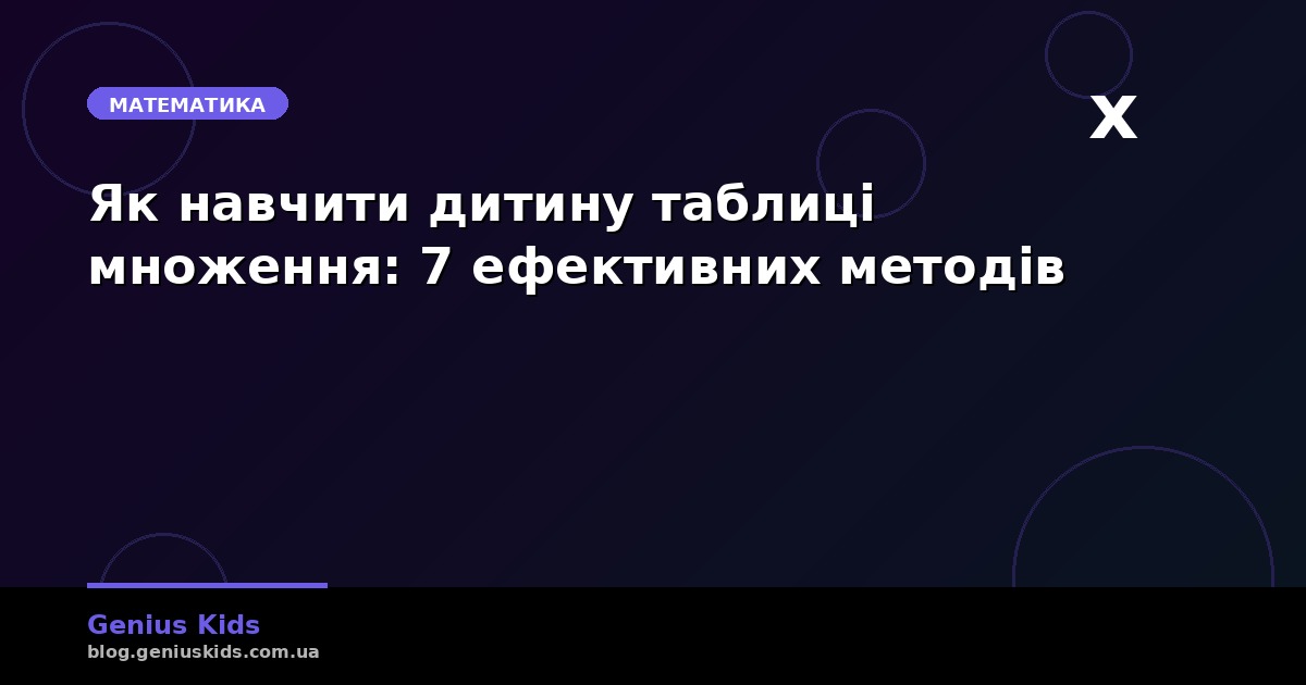 Як навчити дитину таблиці множення: 7 ефективних методів що працюють у 2026 році